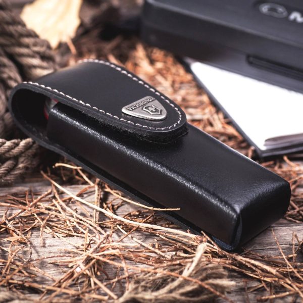 Чехол для ножей Victorinox 111 мм, нат. кожа (чёрный;)